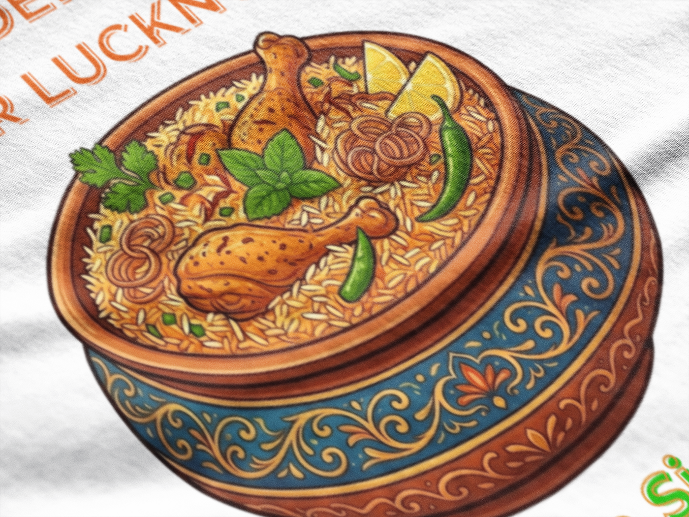 Hyderabadi or Lucknowi — The Biryani Debate Tee — Premium Heavyweight