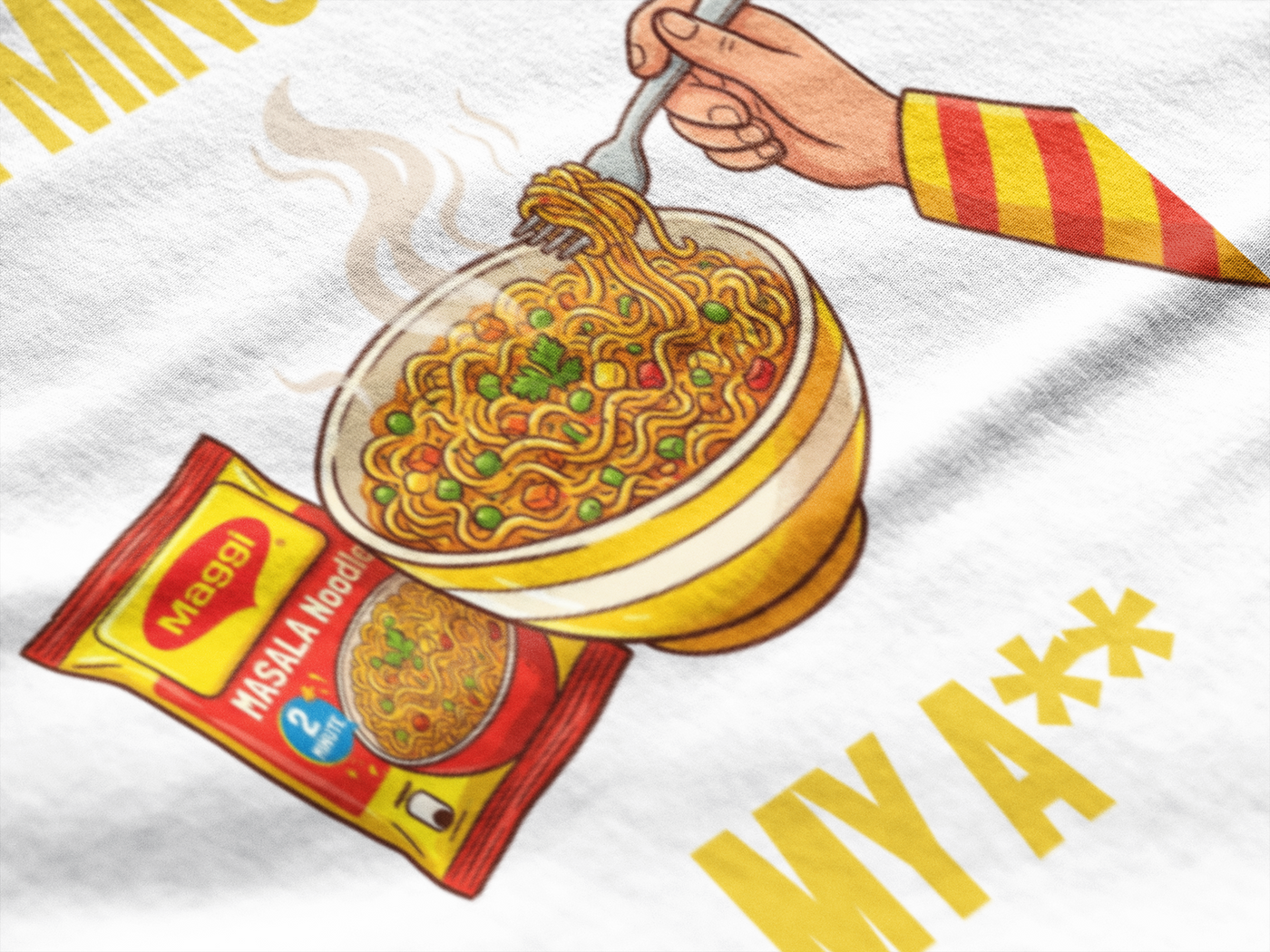 Maggi 2 Minutes — The Honest Cooking Time Tee — Premium Heavyweight