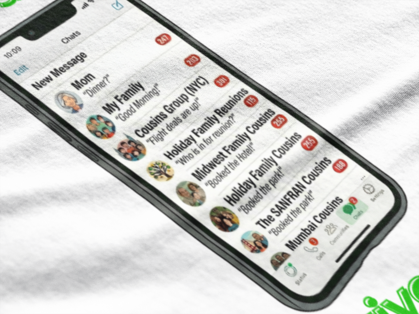 Family WhatsApp Survivor — The 2,847 Unread Tee — Premium Heavyweight