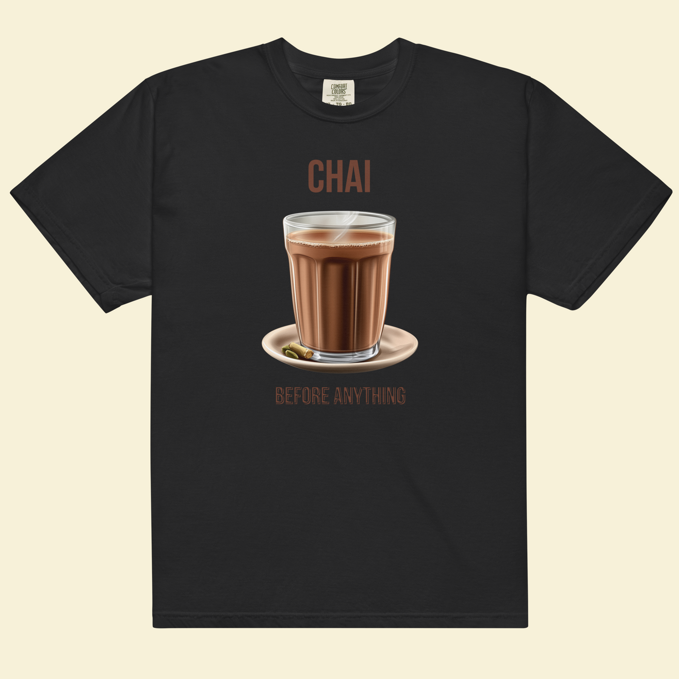 Chai Before Anything — The Morning Ritual Tee — Premium Heavyweight
