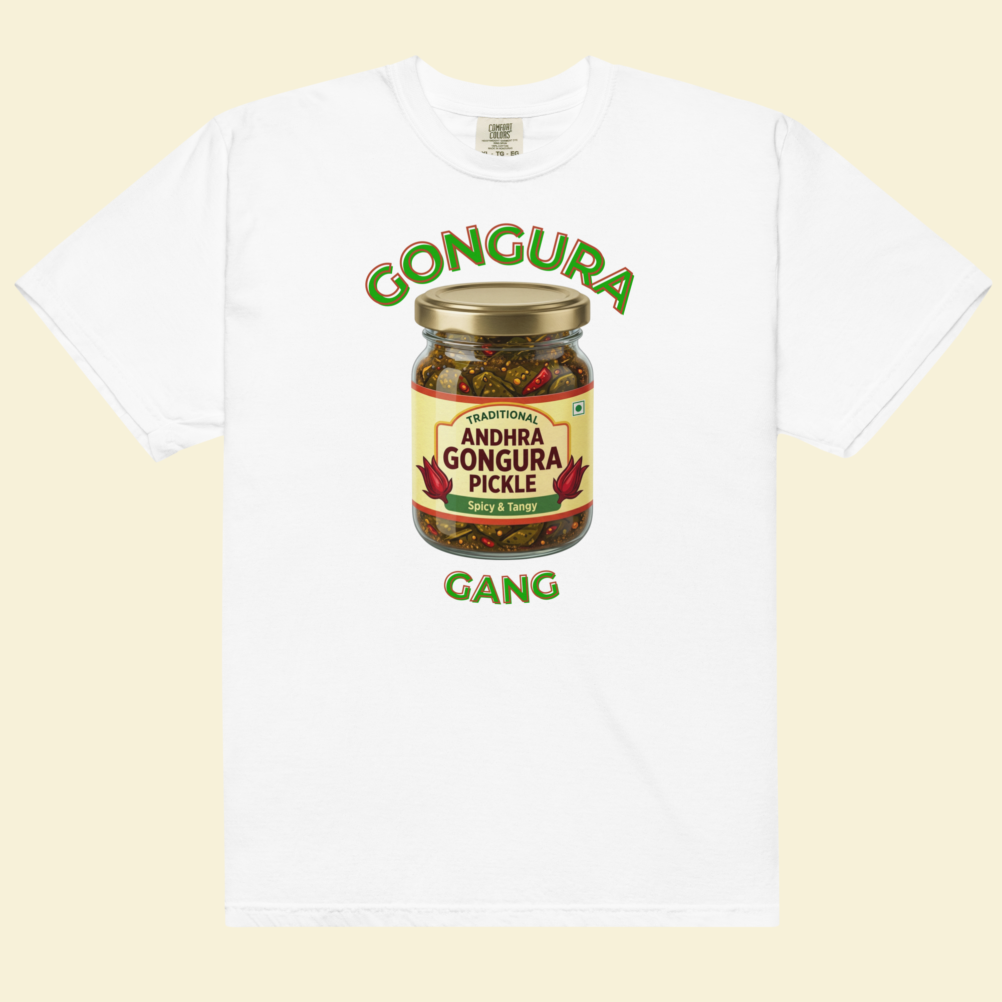 Gongura Gang — Andhra Food Tee — Premium Heavyweight